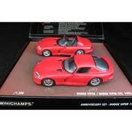 Minichamps 1 43 DODGE Viper/Viper GTS 1993, Mini Chrysler DODGE Viper GTS Sports Car 1993 Dual Car S