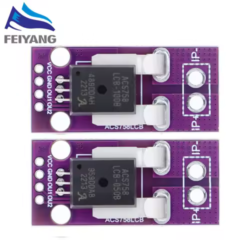 50A 100A Hall Current Sensor Module Linear Analog AC DC 3.3V-5V ACS758 ACS758LCB-050B 100B-PFF-T For