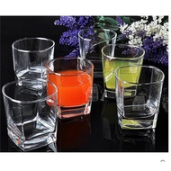 6pcs Whiskey Glass Square Glass Bar Dedicated Whiskey Beer Spirits Foreign Wine Water Glass