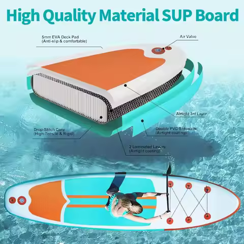 Inflatable Surf Kayak Custom Surfboard Inflat Sup Board Stand up Padel Board Waterplay Surfing Fishi