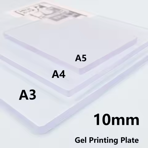 Thickened 10mm Gel Plate A5 A4 A3 Gel Printing Plate Reusable Gel Plate For Printing Craft Gel Pad P