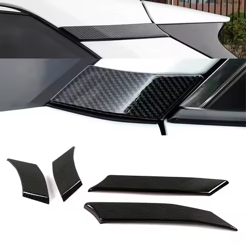 For Toyota Rav 4 Rav4 2019-2025 Carbon Fiber Color Car Door Window Bracket A Pillar Protection Cover