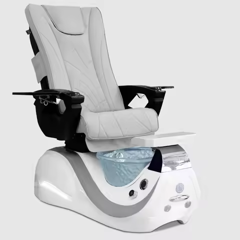 Stylish Pedicure Chair - Luxury Nail Spa Chair with Massage,Heat, USB, Ventilation & Air Bubble Syst