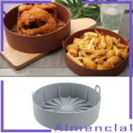 ALMENCLA1]Round Air Fryer Silicone Pot Air Fryers Oven Accessories Silicone