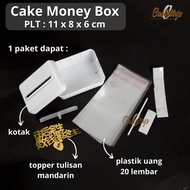 Kotak Kue Tarik Uang Cake Money Box Untuk Cake Ultah Anniversary dll - Set Kotak Uang
