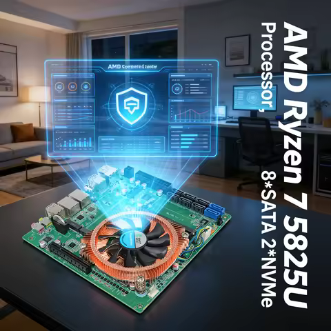 Topton AMD Ryzen 7 5825U 5800H 8-Bay NAS Firewall Motherboard 8*SATA 2*NVMe 2*2.5G LAN 2*DDR4 1*PCIE