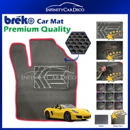 Breko Hexagon High Quality Car Floor Mat and Carpet Compatible With Porsche 981 Cayman S GT4 2012-20