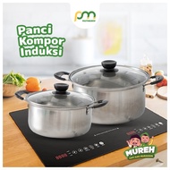 PASTIMUREH | Induction Cooker Pan Stainless Steel Pan/ 18 cm - 20 cm