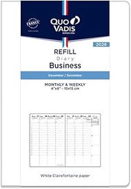 Cuobadis qv004rech-sv Notebook Diary "Business/Refill (Silver Edge)" (Weekly Vertical Starting Decem