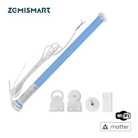 Zemismart Matter WiFi Smart Roller Shade Blinds Motor for 37mm 38mm Tube Support Homekit Google Home