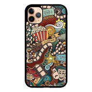 Casing Case iphone 11 X XR XS Max 7 8 Plus Cinema Doodle FF1486