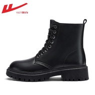 Warrior Women's Shoes Dr. Martens Boots Women2023New Autumn Versatile Thick-Soled High Ankle Boots for Women British Sty