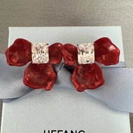 HEFANG HEFANG Red Iris Cube Candy Earrings Detachable DIY Earrings