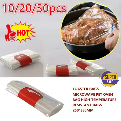 10/20/50pcs Turkey Bag Oven Roasting Bags Baking Sleeve Slow Cooker Turkey Baking Bag Crock Pot Line