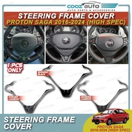 Proton Saga VVT MC1 MC2 2016 - 2025 Steering Wheel Frame Cover Black Forged Carbon Stereng Kereta Ac