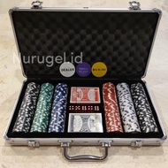 Poker Chip Coin Coin Set 300 pcs plastic + Aluminum Case Texas Holdem