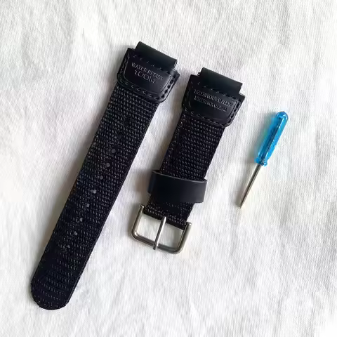18mm Nylon Watch Strap for Casio W800H Men Canvas Sport Black Green Bracelet SGW400 F91W F84 F105/10