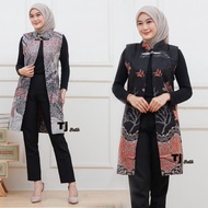 Batik Atasan wanita   Bolero Bolak Balik 2 in 1 Rompi Batik Wanita  Atasan  Blazer Wanita