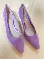 日本 GINZA DIANA 紫色 麂皮 高跟鞋 日本製
