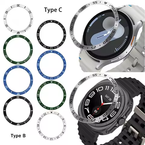 For Samsung Galaxy Watch 7 Ultra 47mm Bezel Ring Metal Protecive Case Cover For Galaxy Watch Ultra P