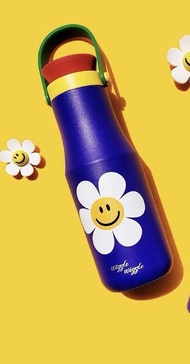 全新正貨韓國品牌 Wiggle Wiggle × Locknlock Metro Tumbler 不鏽鋼哈哈笑太陽花手提保溫杯 470ml
