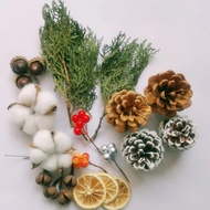 Natural Pine Cones Dried Flowers Christmas Tree DIY Decorative Materials Photography Acorn Cotton Fl