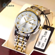 Guto นาฬิกาข้อมือผู้ชายระบบอัตโนมัติ,นาฬิกา Seiko กันน้ำสายสเตนเลสนาฬิกาควอตซ์ S2
