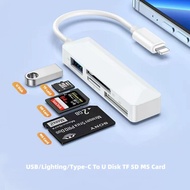 4 in 1 Card Reader i-O-S/USB/Type-C To MS SD TF Card U Disk Adapter for sony memory stick pro duo ca