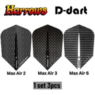 Harrows Dart Flights - Standard Max Air Longer Extra Strong Max Air Dart Flights 3pcs/pack
