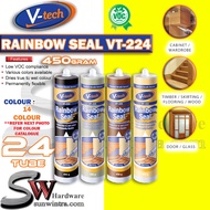 COMBO 1CTN / 24 Tube V-TECH 450GM RAINBOW SEAL SEALANT ACRYLIC SEALANT (14 COLOUR AVAILABLE) VT-224 