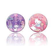 Kuromi &amp; Hello Kitty Compatible with EZ-link machine Singapore Transportation Charm/Card Round（Expiry Date:Aug-2029）