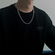 ชีฟอง ครอบงำคิวบาสร้อยคอผู้ชายของแนวโน้มของ hip-hop หญิงห่วงโซ่กระดูกไหปลาร้าแฟชั่นที่เรียบง่ายป่าแบ
