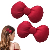Pink Hair Bow Clip, Red Bow Hair Clip Hair Bows Satin Hair Bow, Bow Clips for Hair for Women (Red)