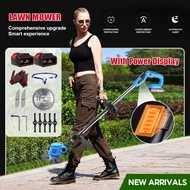 Grass cutter lawn mower rechargeable lawn mower cordless lawn mower portable garden trimming tool lawn trimmer brush