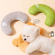 Dog Pillow Cervical Spine Protection Plush  Cotton Cat Pillow Dog Sleeping U-Shaped Pillow Cats Supp