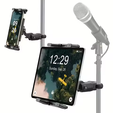 Tablet Holder for Microphone Stand,Mic Music Stand Tablet Holder for iPad,Smartphone Tablet Mic Stan