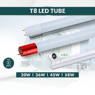 LED T8 Tube 4 Feet 20w 36w 45w 58w Light Tube Lampu Kalimantang  Wall Ceiling Light Lampu Panjang