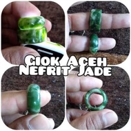 Cincin Perempuan Giok Aceh (Nefrit Jade)