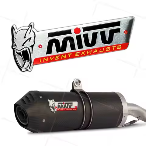 For MI-VV mi-vv 3D Aluminium Stickers Cool Personality Decoration Motorcycle Exhaust Pipe Heat-resis