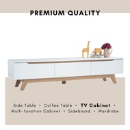 Alle - MANDO 1.8M White TV Cabinet / Minimalist TV Cabinet / Muji Style TV Cabinet / White TV Rack /