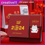 2024 Daily Schedule Calendar Portable Desk Calendar Office Gift Standing Calendar Pen Holder Desk Calendar creative11