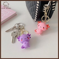YELGIRL Charm Key Chain, for Pet Lovers Souvenirs Lovely Axolotl PVC Pendant, Fashion Animal Ornamen