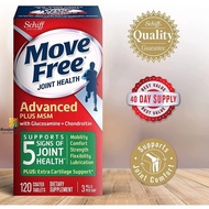 【Buy 3 Free 1】Move Free Joint Health MSM dengan Glucosamine + Chondroitin US 1 botol 120 tablet 葡萄糖胺