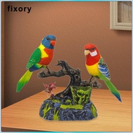 [fixory] Talking Parrots, Talking Sound Control Bird Toy, Office Home Decor, Holiday Gift