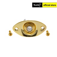 Musiclily 6.35mm hình bầu dục Guitar nạp Jack ổ cắm tấm cho guitar điện