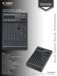 THUNDER-6 MIXER 6 CHANNEL DBVOICE ORIGINAL / MIXER 6 CHANNEL / THUNDER6 DBVOICE / THUNDER 6 DBVOICE