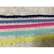 ~~ Cheap Zone~CG57) 1.2cm Wide Elastic Lace 5 Colors Each 666cm, Total 3330cm