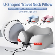 3-in-1 U Shape Travel Neck Pillow Portable Foldable Lightweight Neck Support Car Flight Cushion