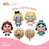 HappyMunday Cry baby character Foil balloon crying baby cry aain/ Crying Baby/