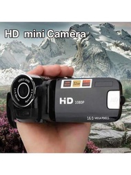 1080p超高清16倍數位變焦數位相機,2.4英寸手持攝像機,dv90輕便攜式攝像機錄像機,適用於旅行、露營、音樂會和記錄人生美好時刻,內置電池,附帶usb充電線,不包含充電頭